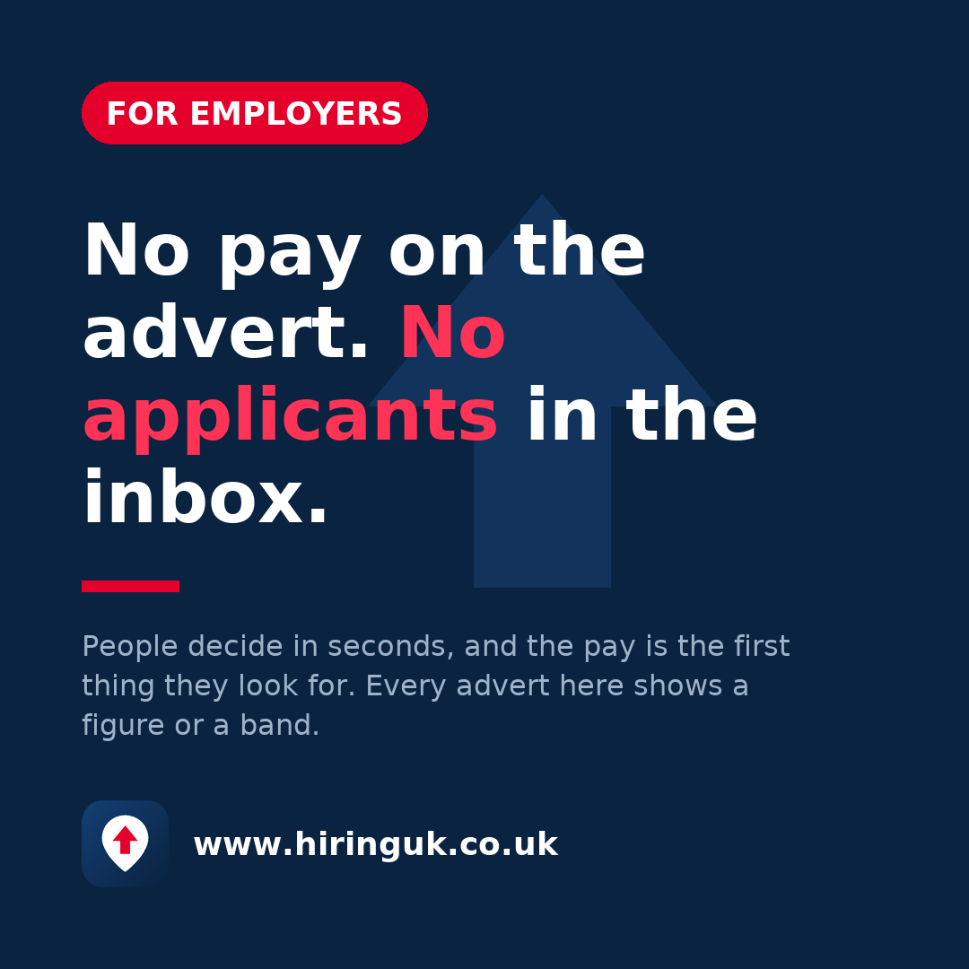 No pay on the advert. No applicants in the inbox.