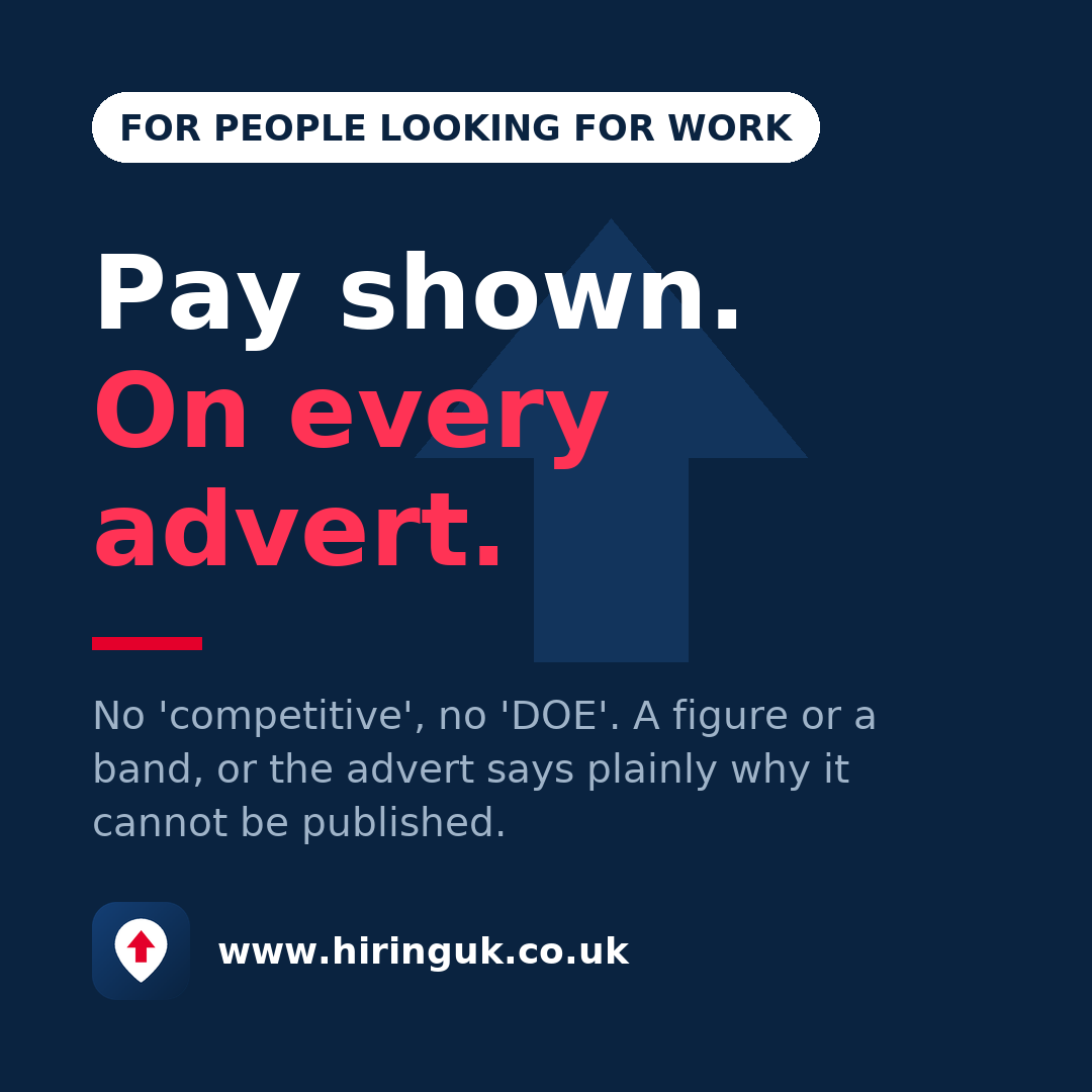 Pay shown. On every advert.