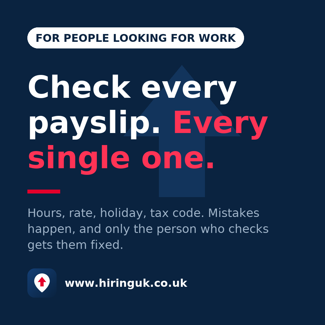 Check every payslip. Every single one.