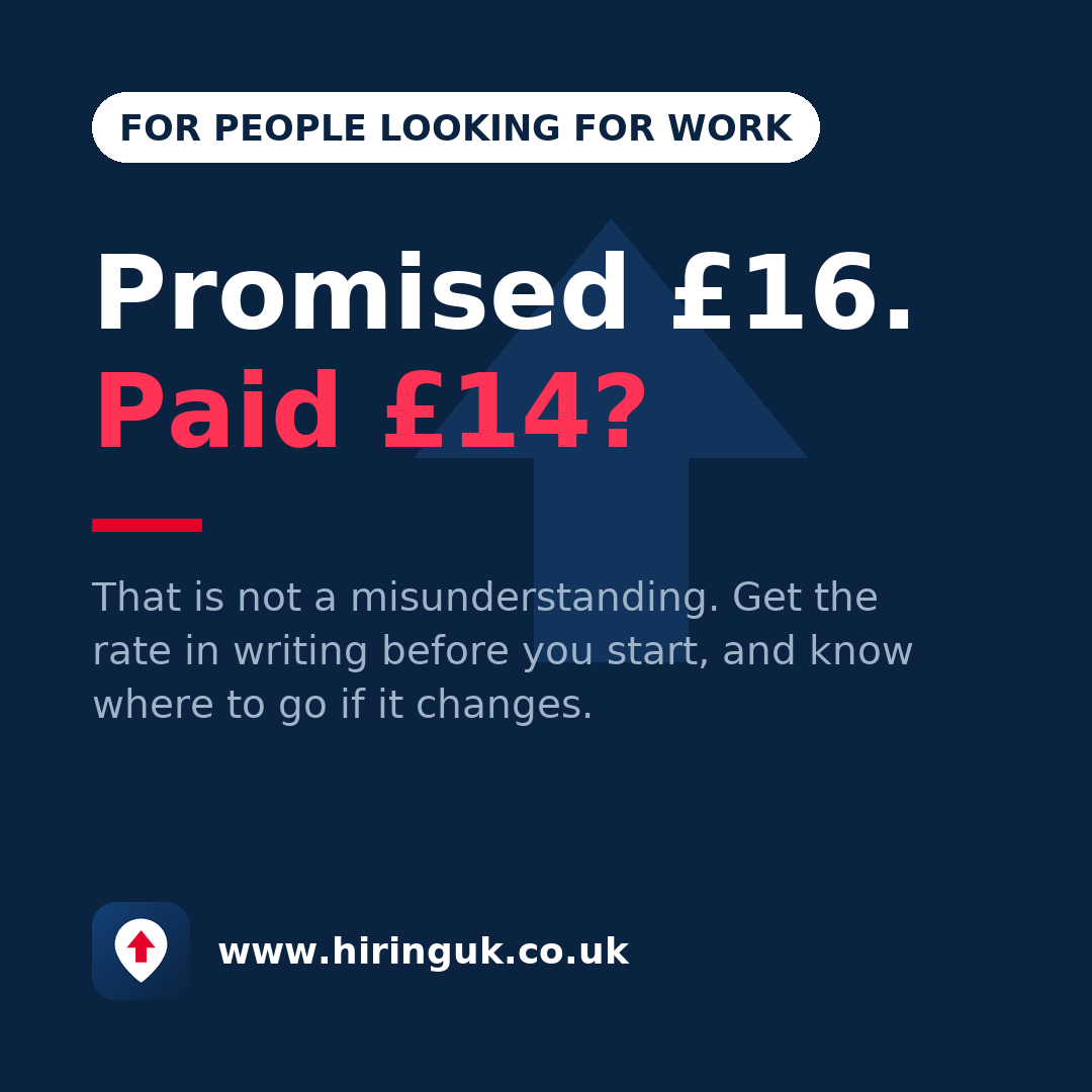 Promised £16. Paid £14?