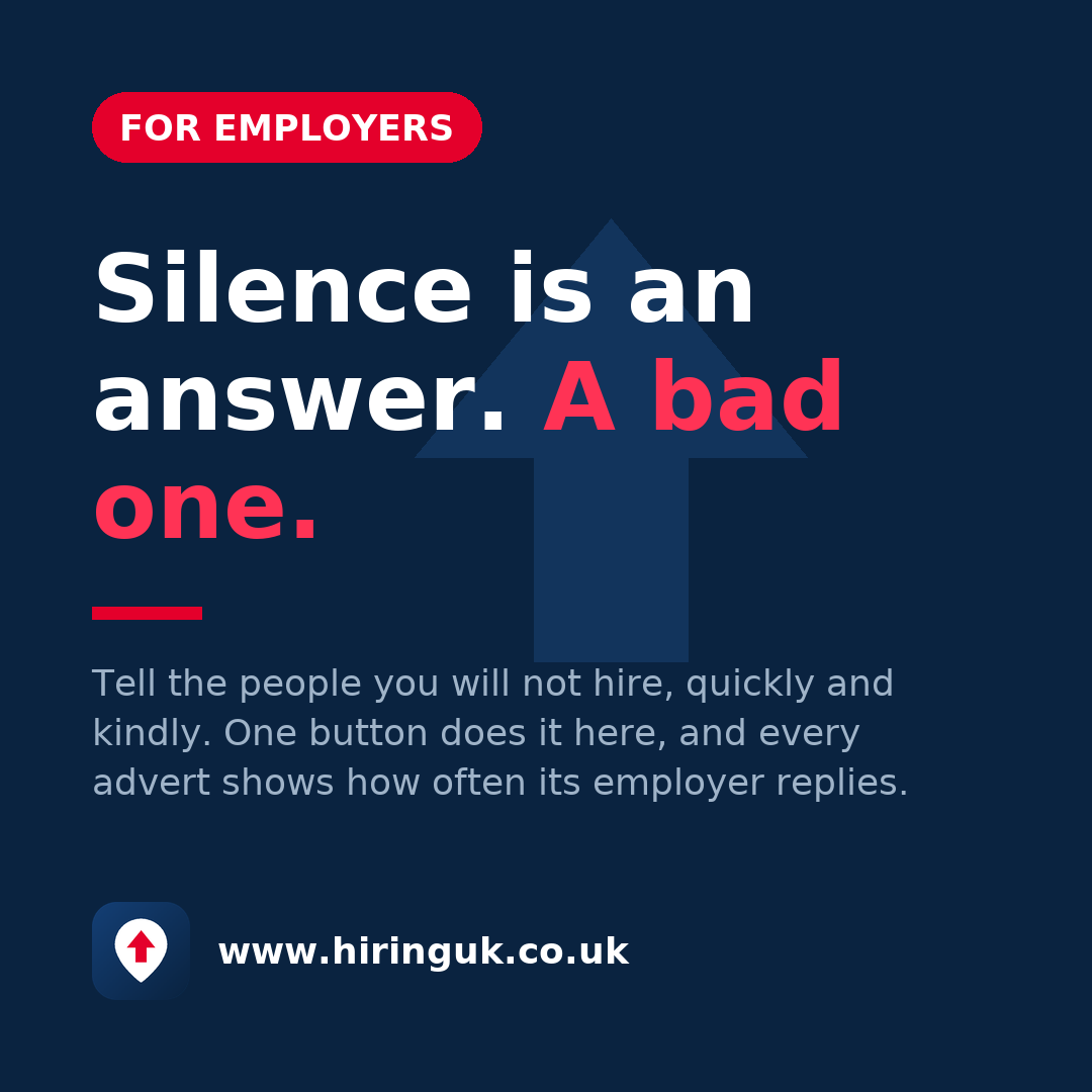 Silence is an answer. A bad one.