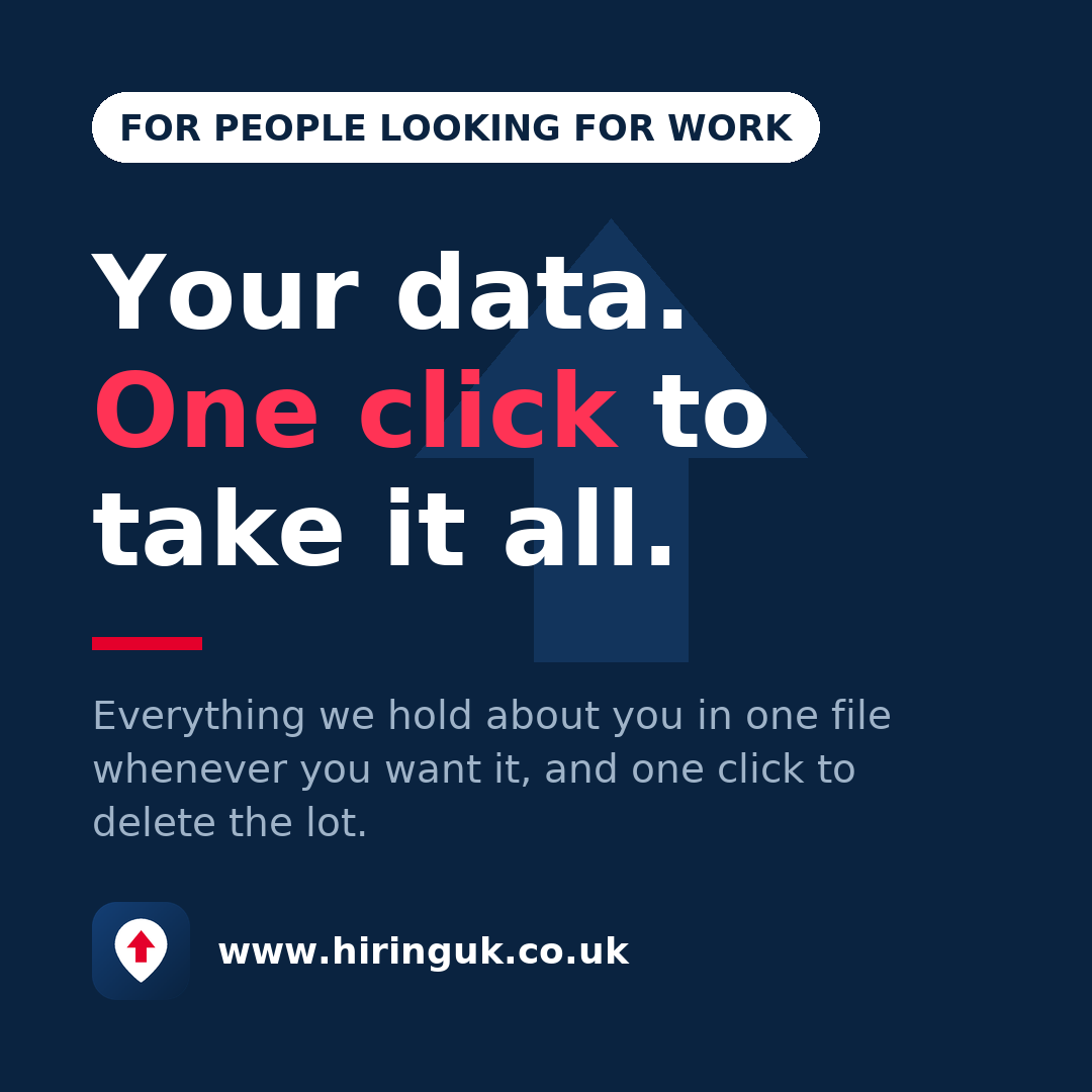 Your data. One click to take it all.