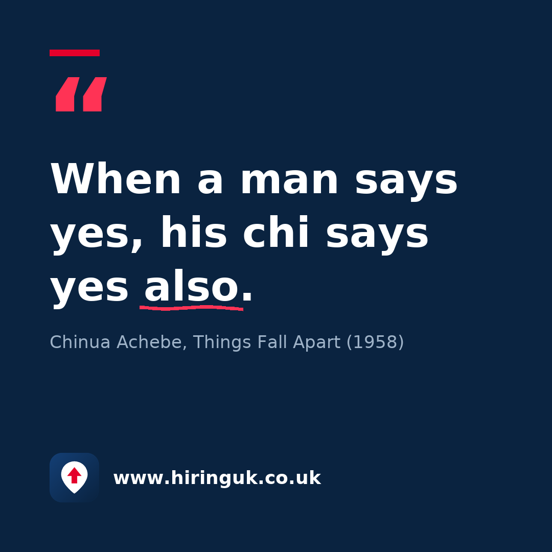 Quote card: When a man says yes, his chi says yes also.