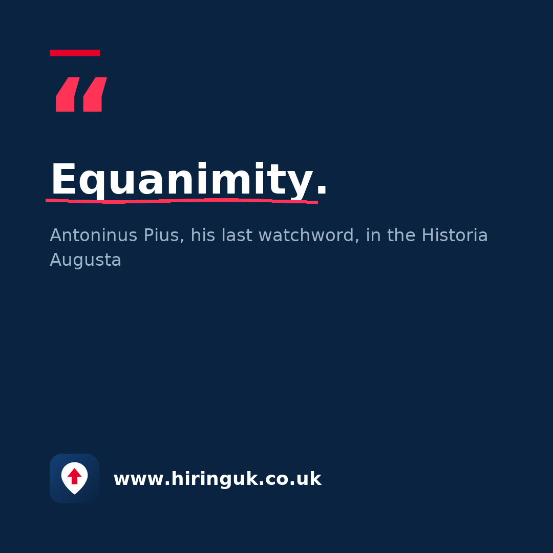 Quote card: Equanimity.