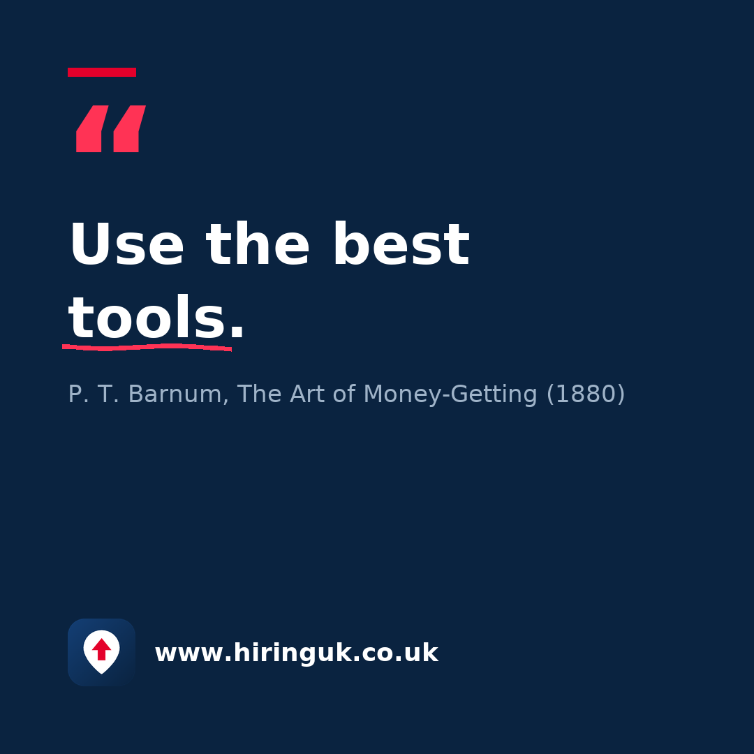 Quote card: Use the best tools.