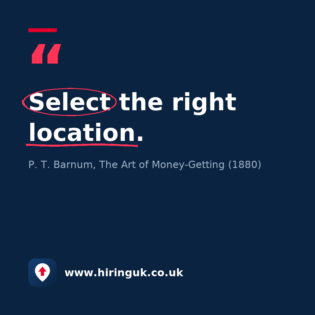 Quote card: Select the right location.