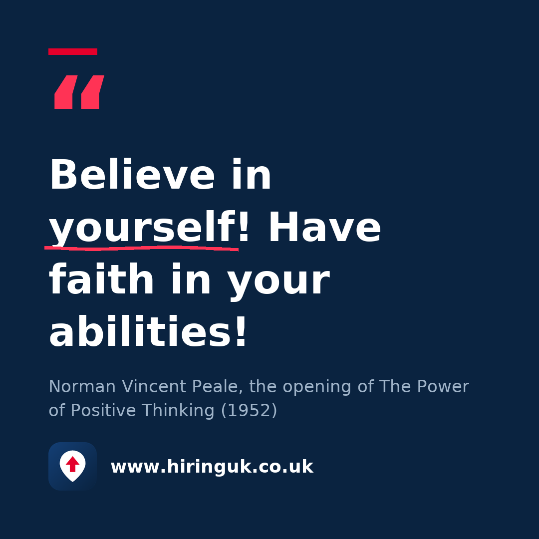 Quote card: Believe in yourself! Have faith in your abilities!
