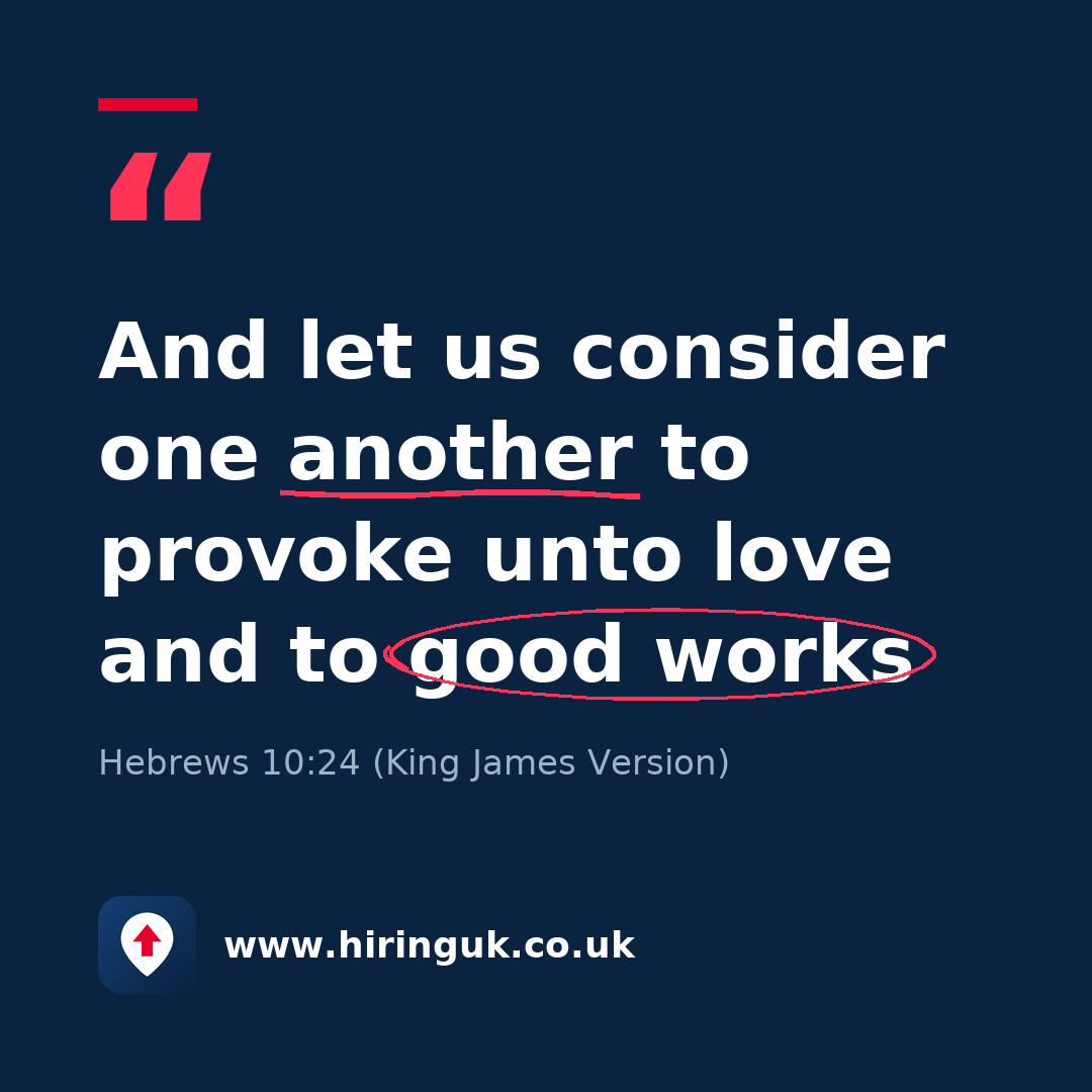 Quote card: And let us consider one another to provoke unto love and to good works