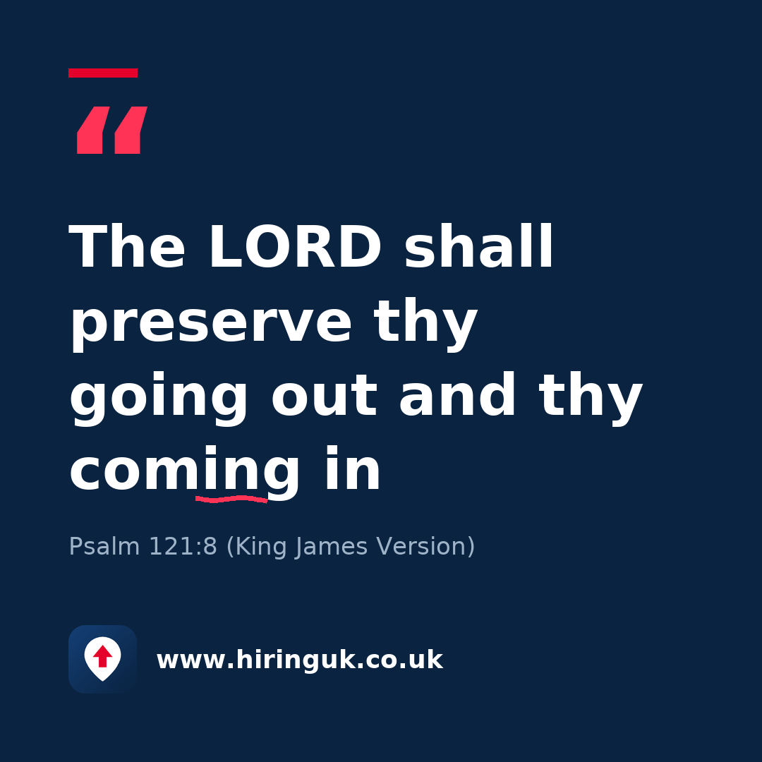 Quote card: The LORD shall preserve thy going out and thy coming in