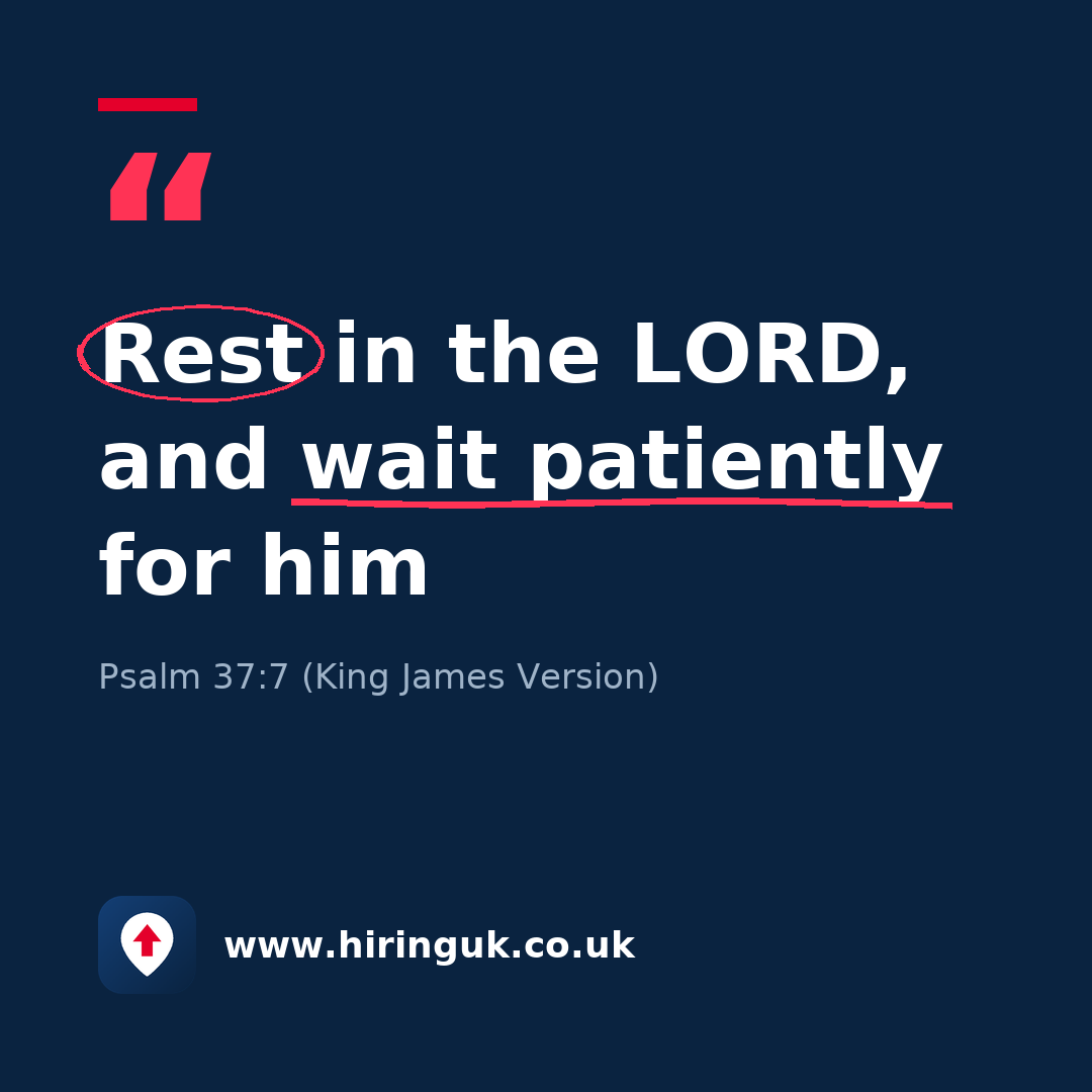 Quote card: Rest in the LORD, and wait patiently for him