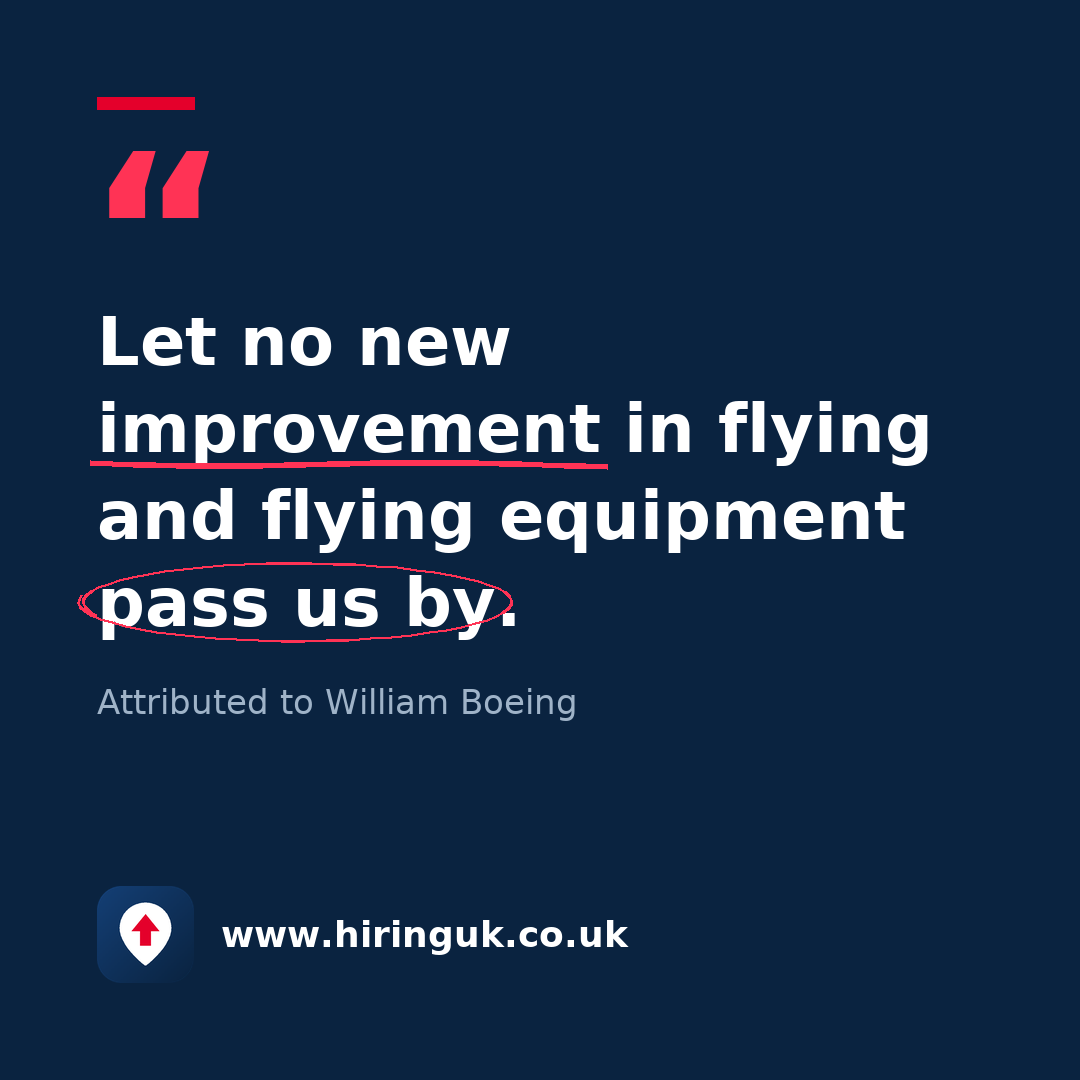 Quote card: Let no new improvement in flying and flying equipment pass us by.