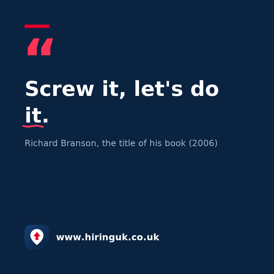 Quote card: Screw it, let's do it.