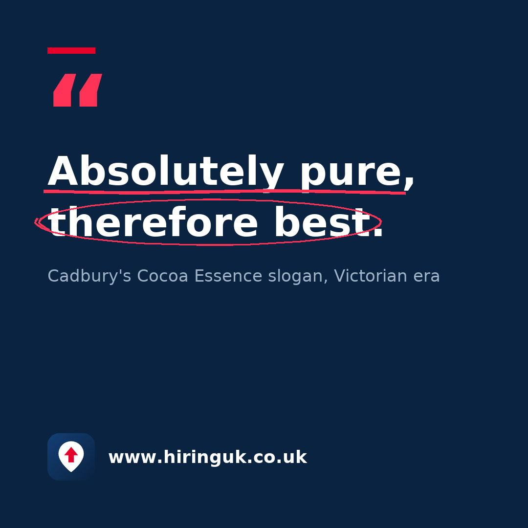 Quote card: Absolutely pure, therefore best.