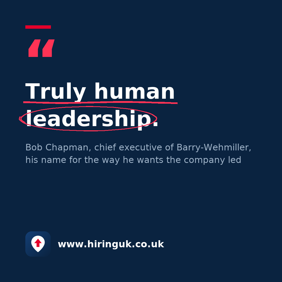 Quote card: Truly human leadership.