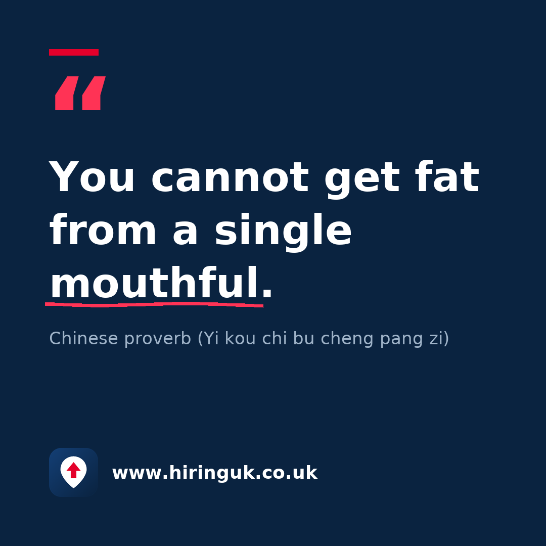 Quote card: You cannot get fat from a single mouthful.