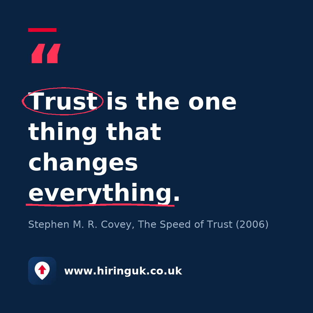 Quote card: Trust is the one thing that changes everything.
