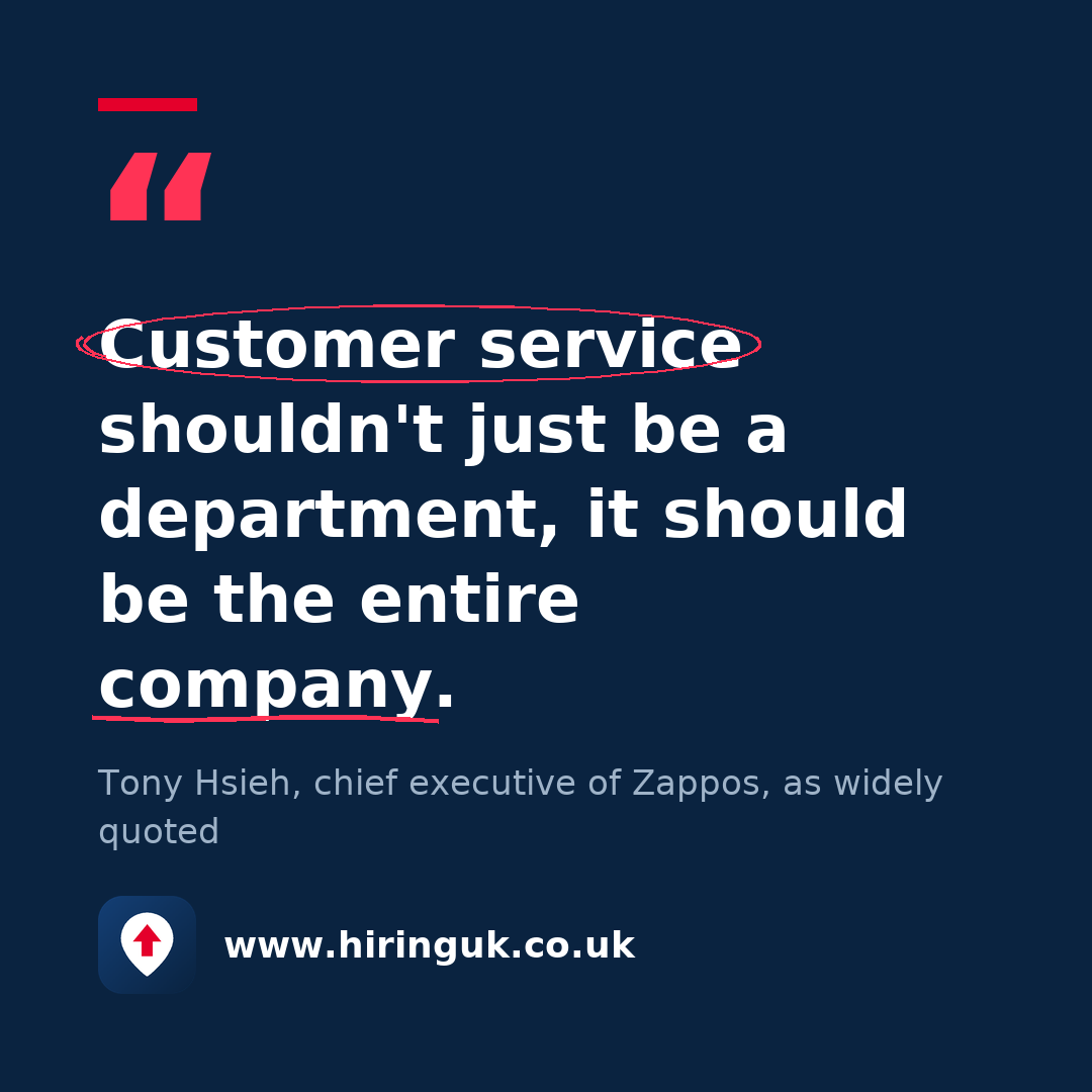 Quote card: Customer service shouldn't just be a department, it should be the entire company.