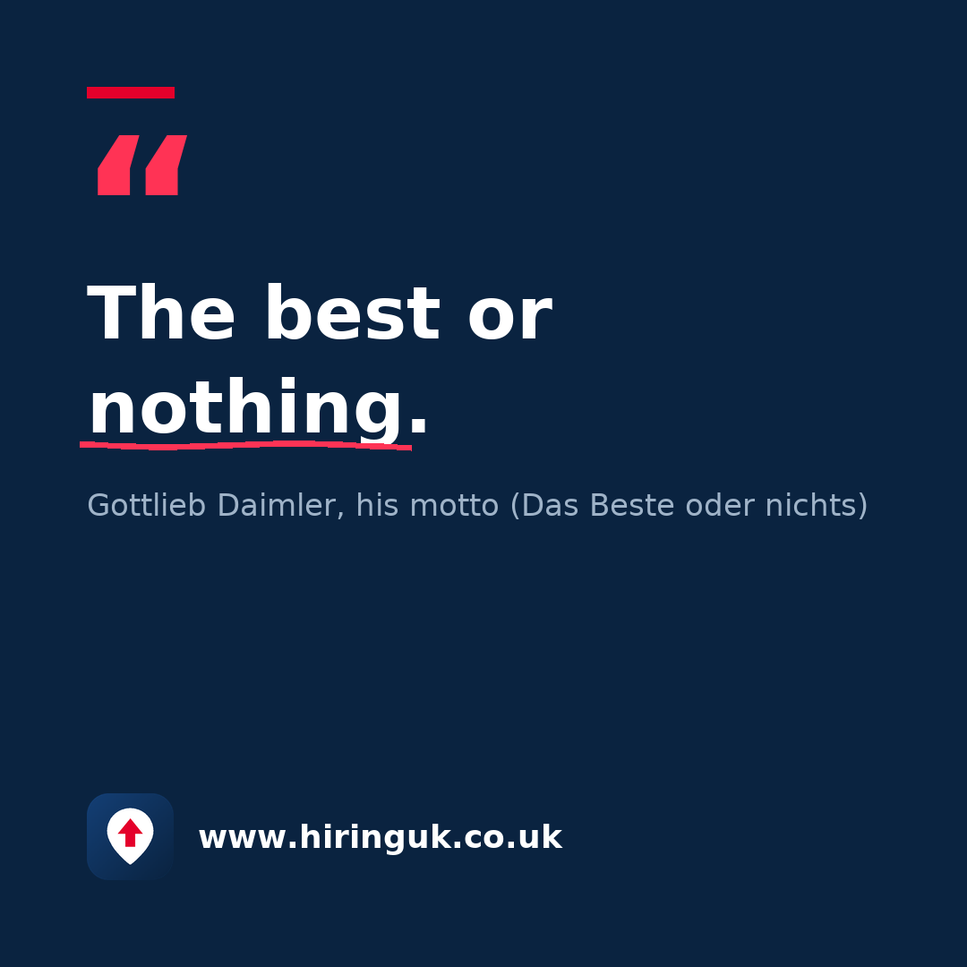 Quote card: The best or nothing.
