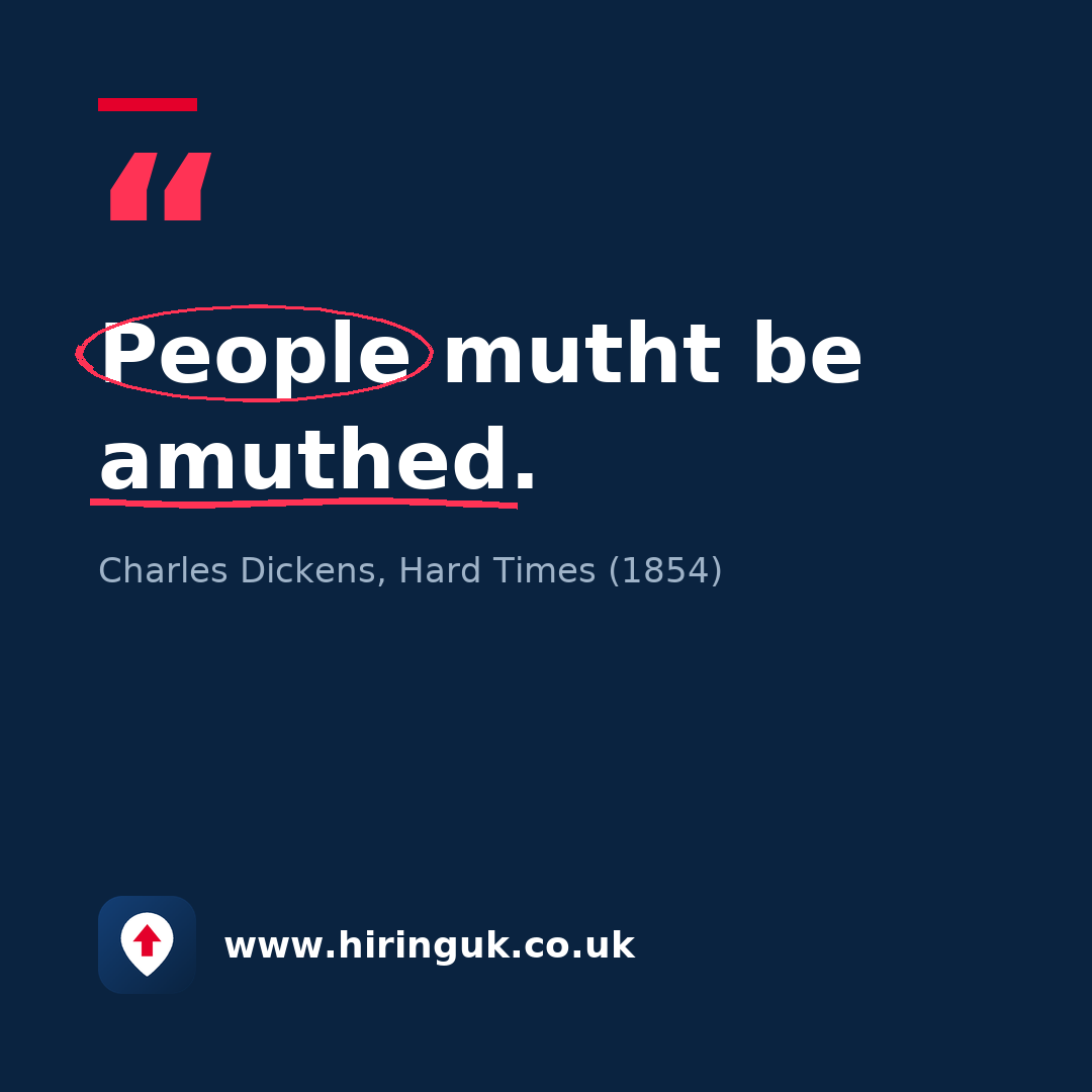 Quote card: People mutht be amuthed.