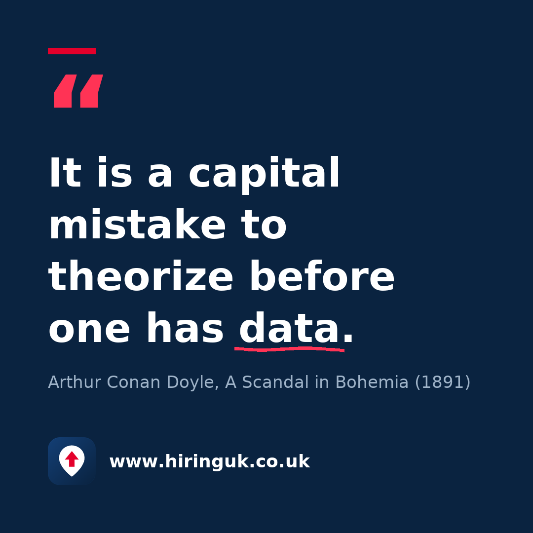Quote card: It is a capital mistake to theorize before one has data.