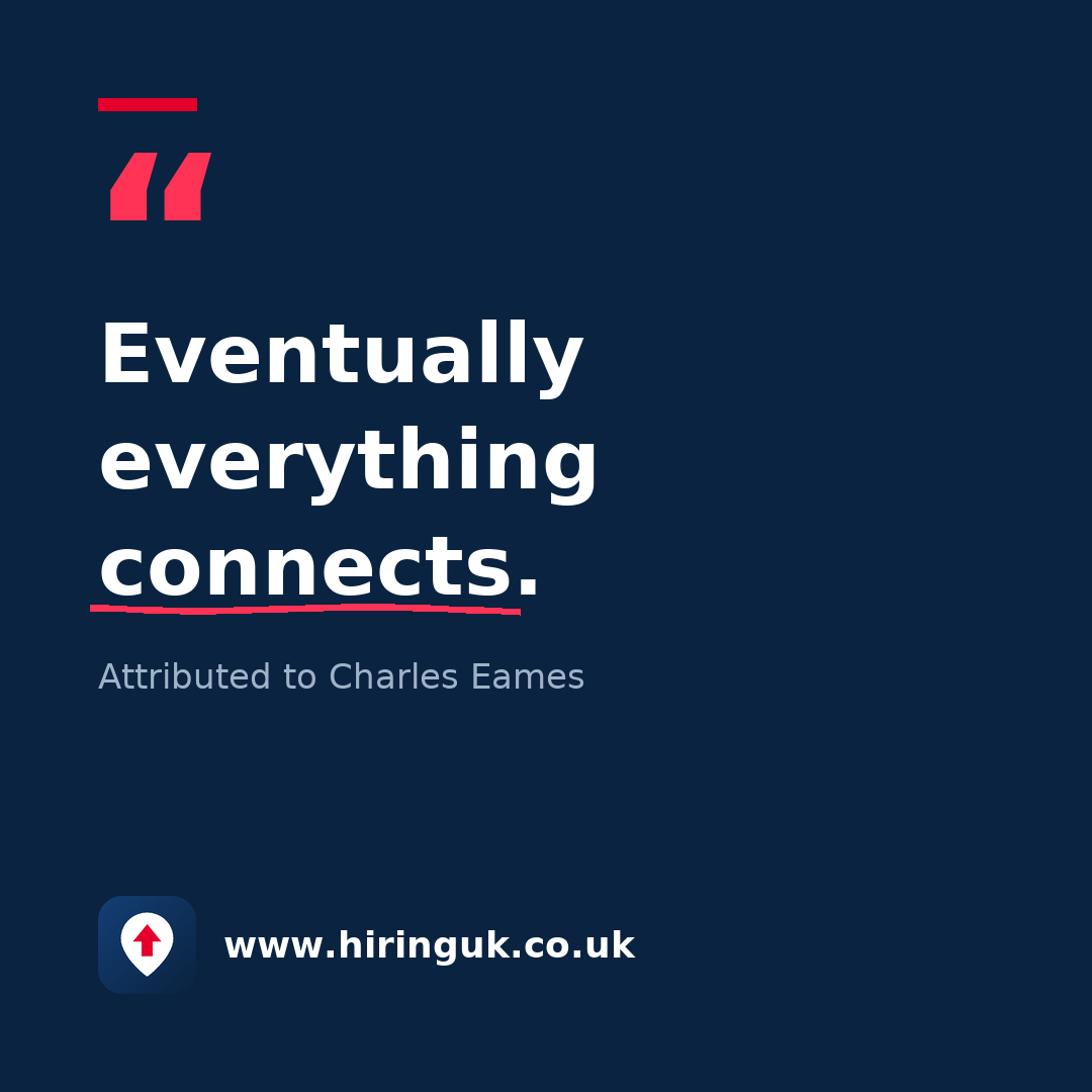 Quote card: Eventually everything connects.
