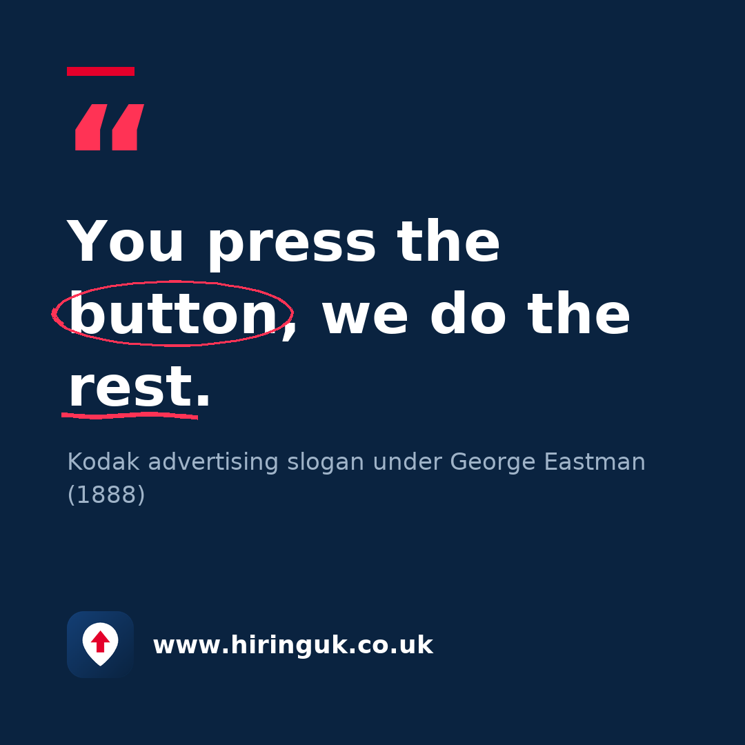 Quote card: You press the button, we do the rest.
