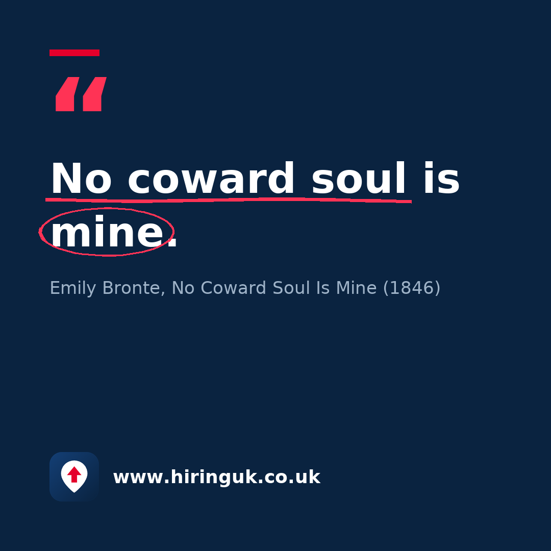 Quote card: No coward soul is mine.
