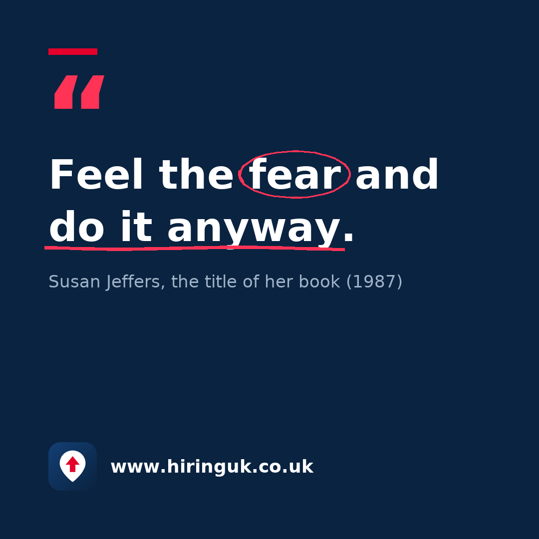 Quote card: Feel the fear and do it anyway.
