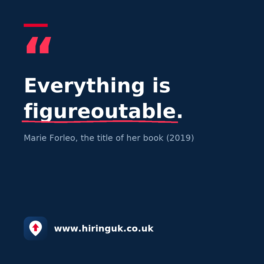 Quote card: Everything is figureoutable.