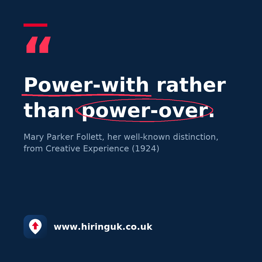 Quote card: Power-with rather than power-over.