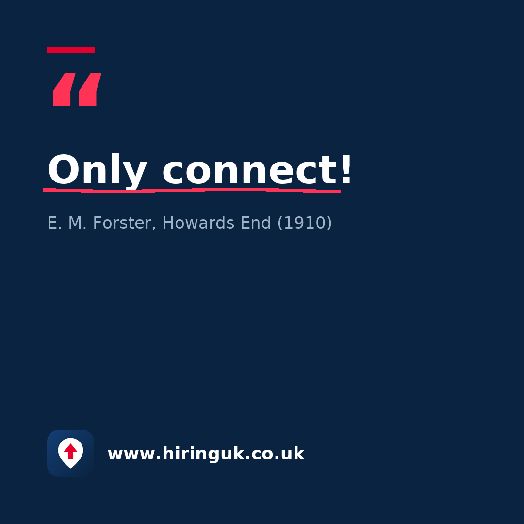 Quote card: Only connect!