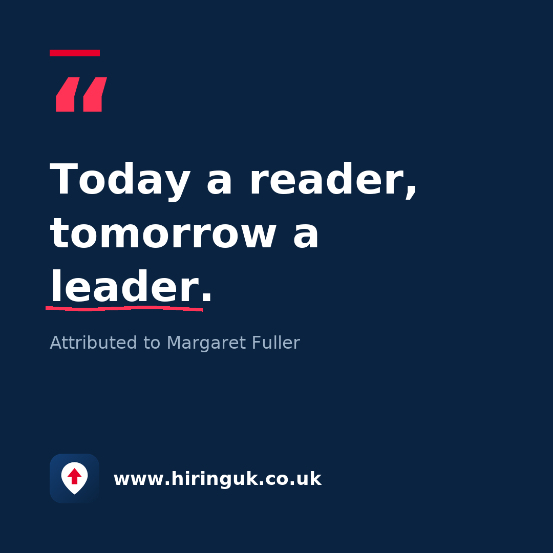 Quote card: Today a reader, tomorrow a leader.