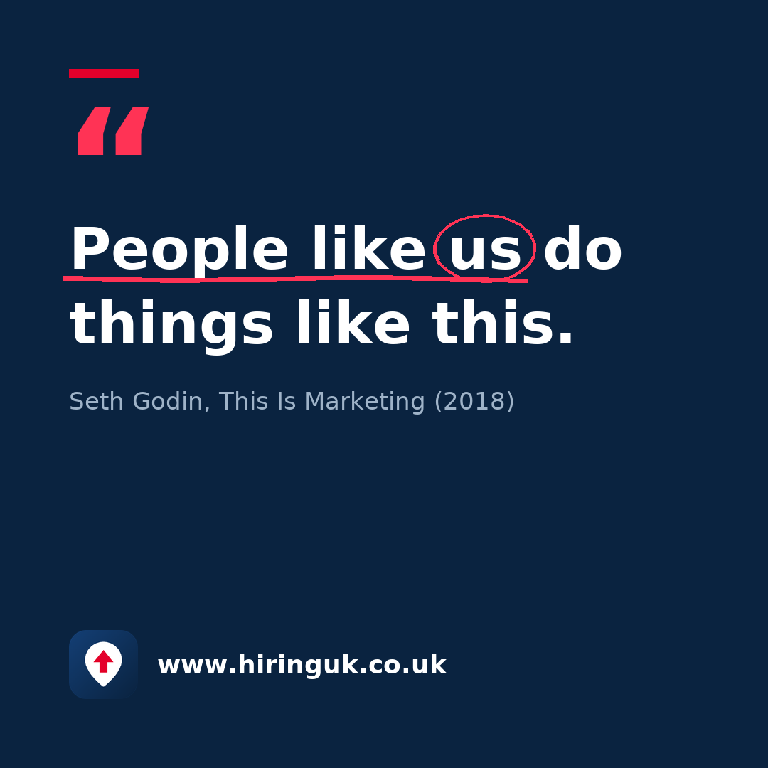 Quote card: People like us do things like this.