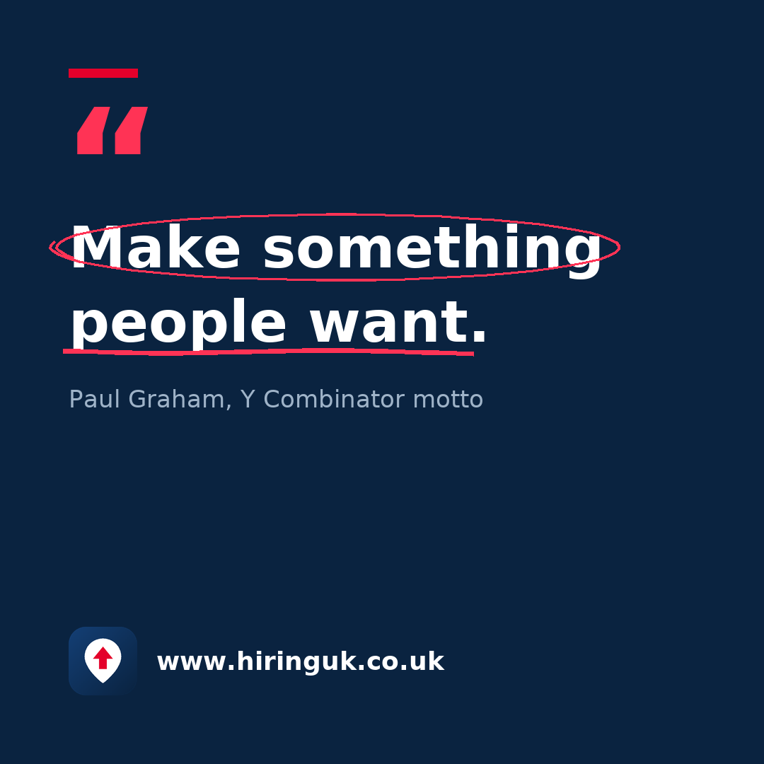 Quote card: Make something people want.