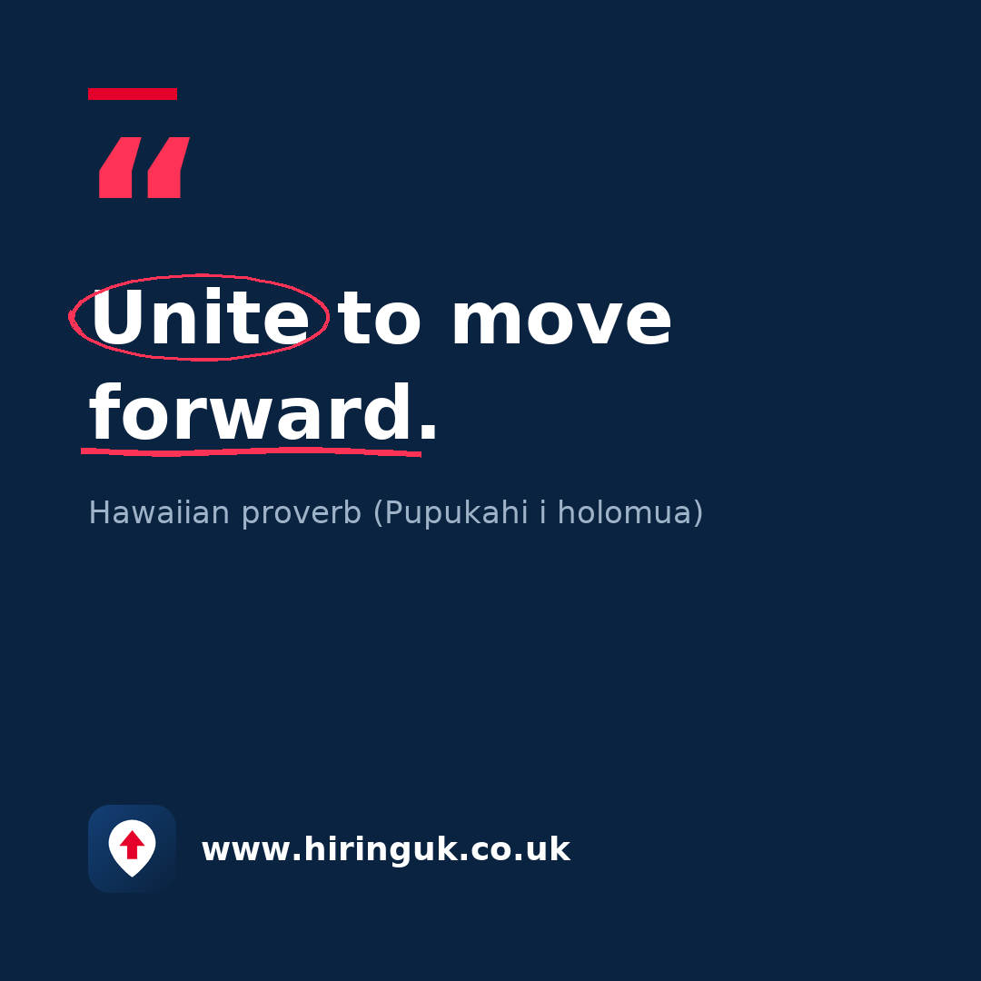 Quote card: Unite to move forward.