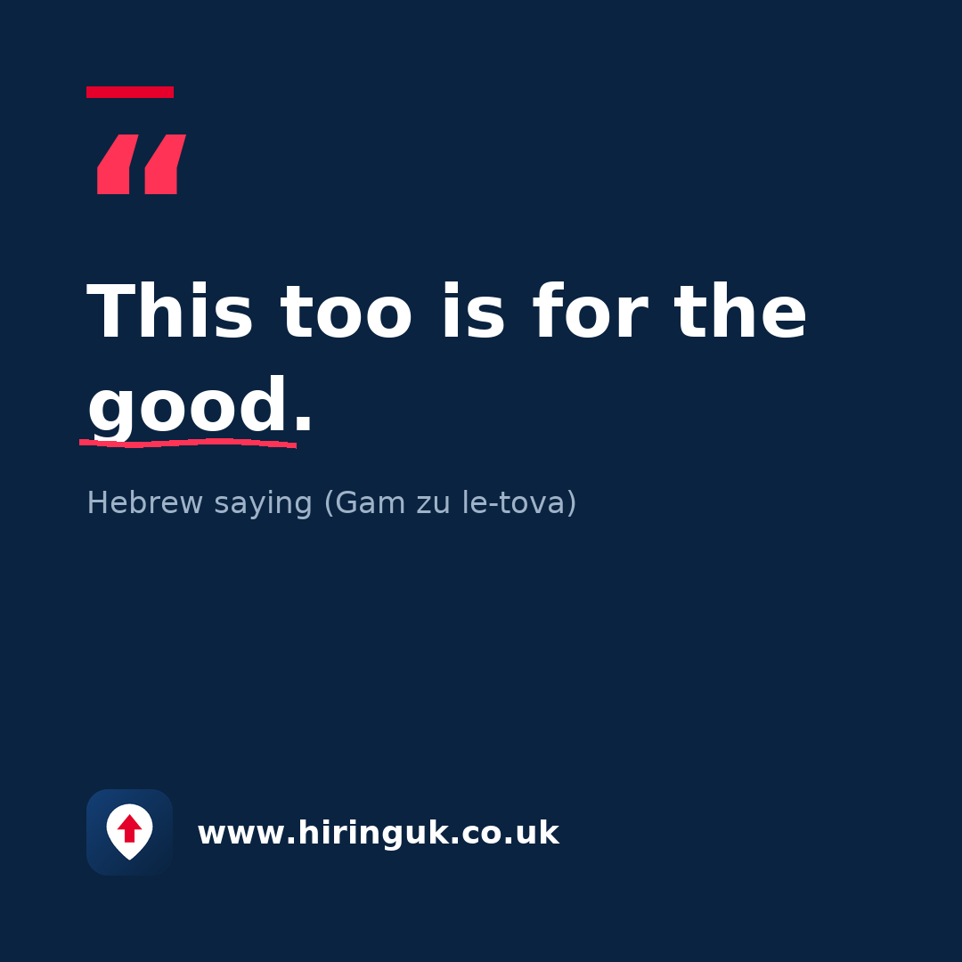 Quote card: This too is for the good.