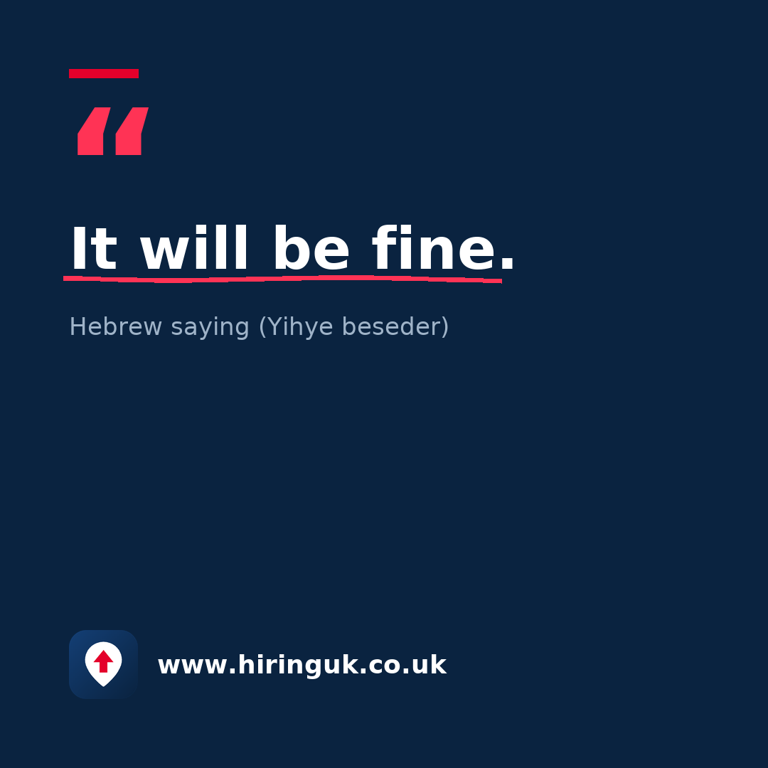 Quote card: It will be fine.