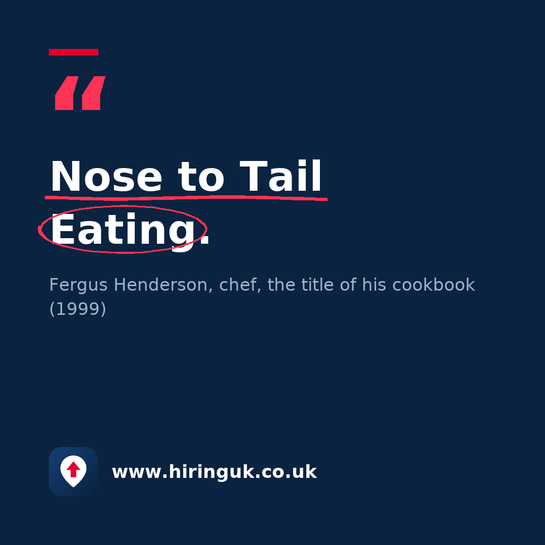 Quote card: Nose to Tail Eating.