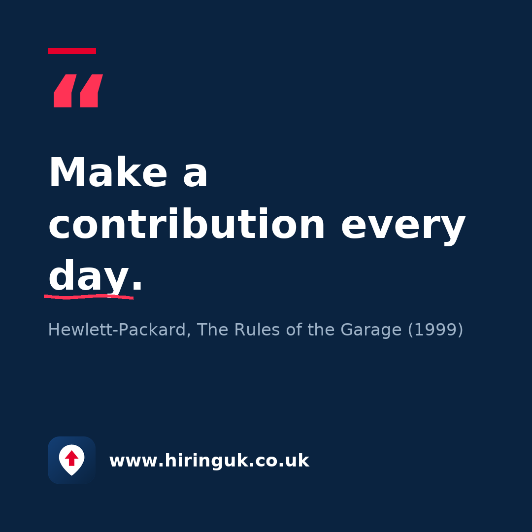 Quote card: Make a contribution every day.