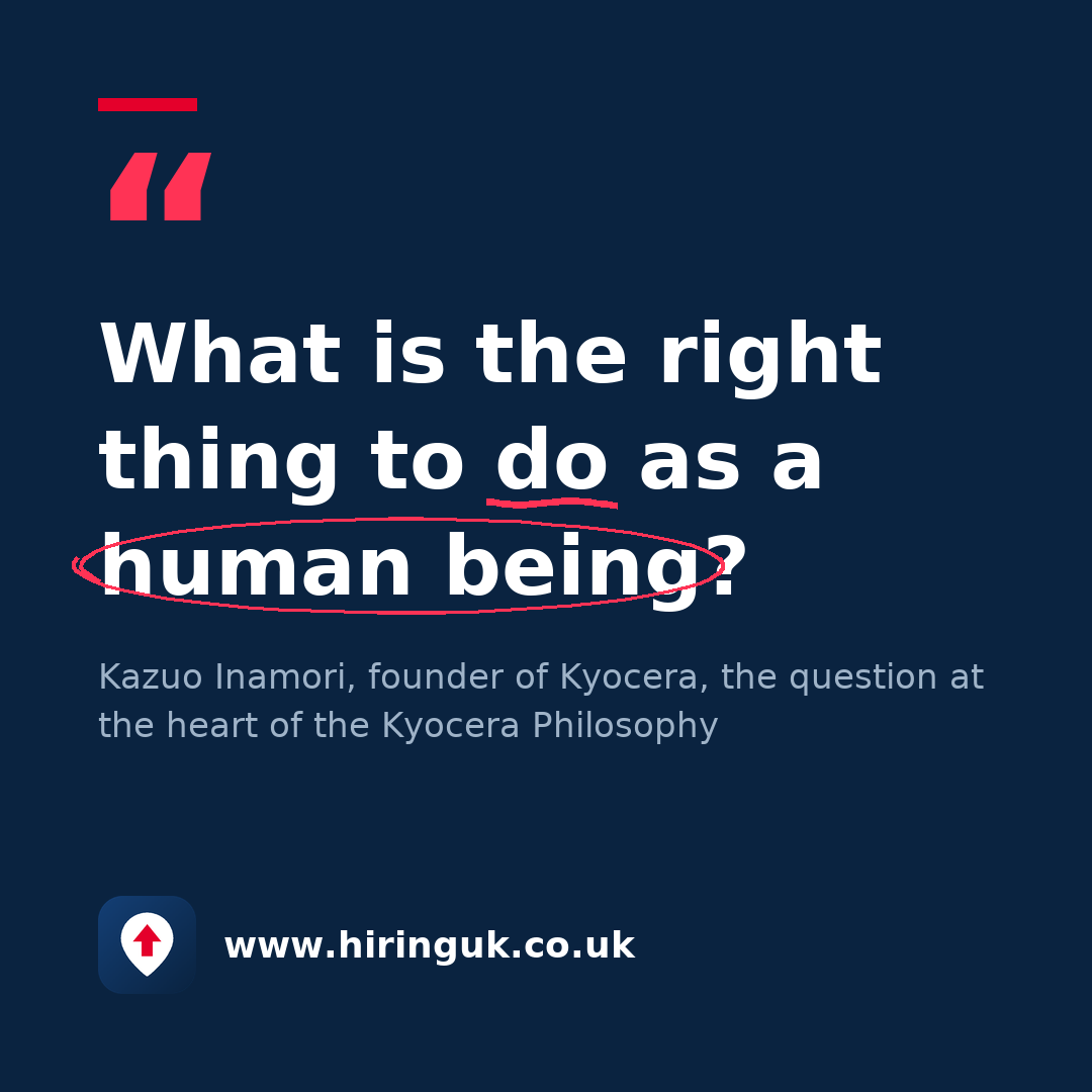 Quote card: What is the right thing to do as a human being?