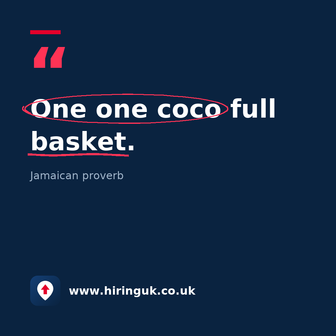 Quote card: One one coco full basket.