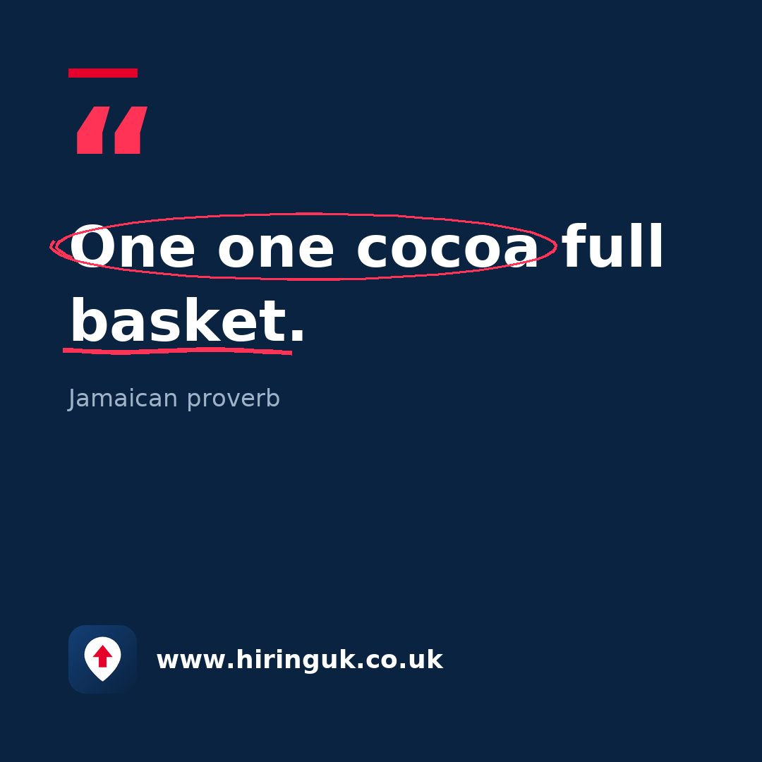 Quote card: One one cocoa full basket.