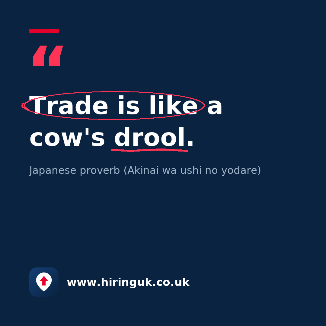 Quote card: Trade is like a cow's drool.