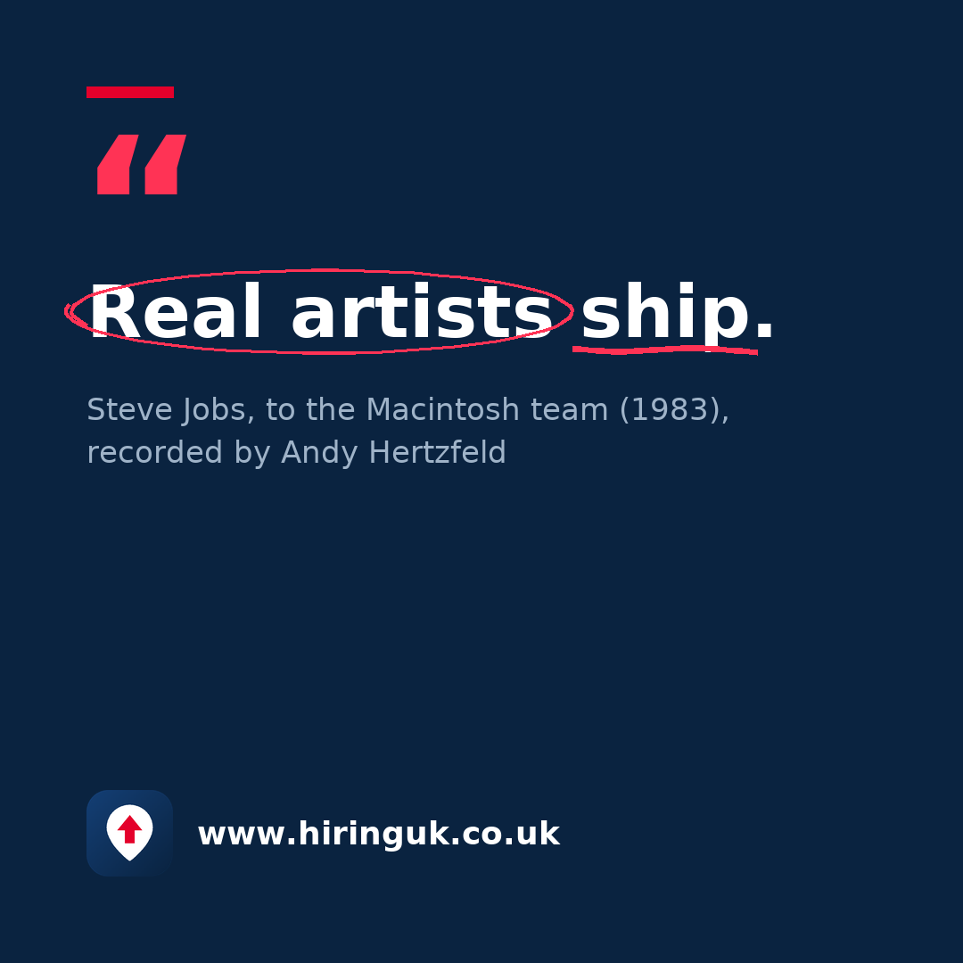 Quote card: Real artists ship.