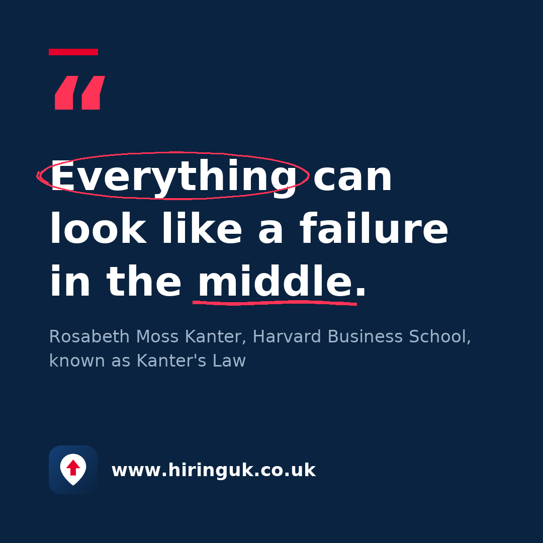 Quote card: Everything can look like a failure in the middle.