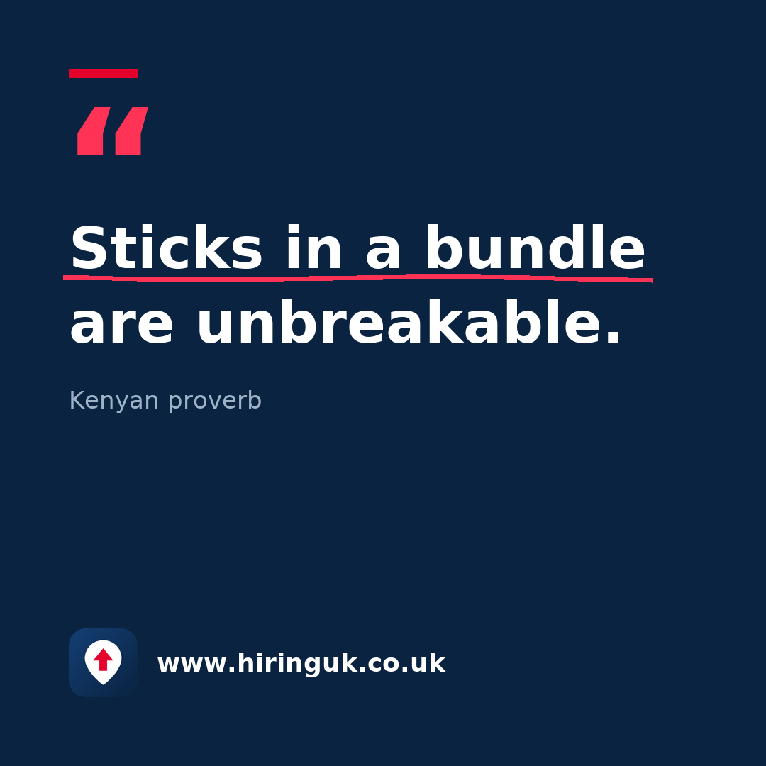 Quote card: Sticks in a bundle are unbreakable.