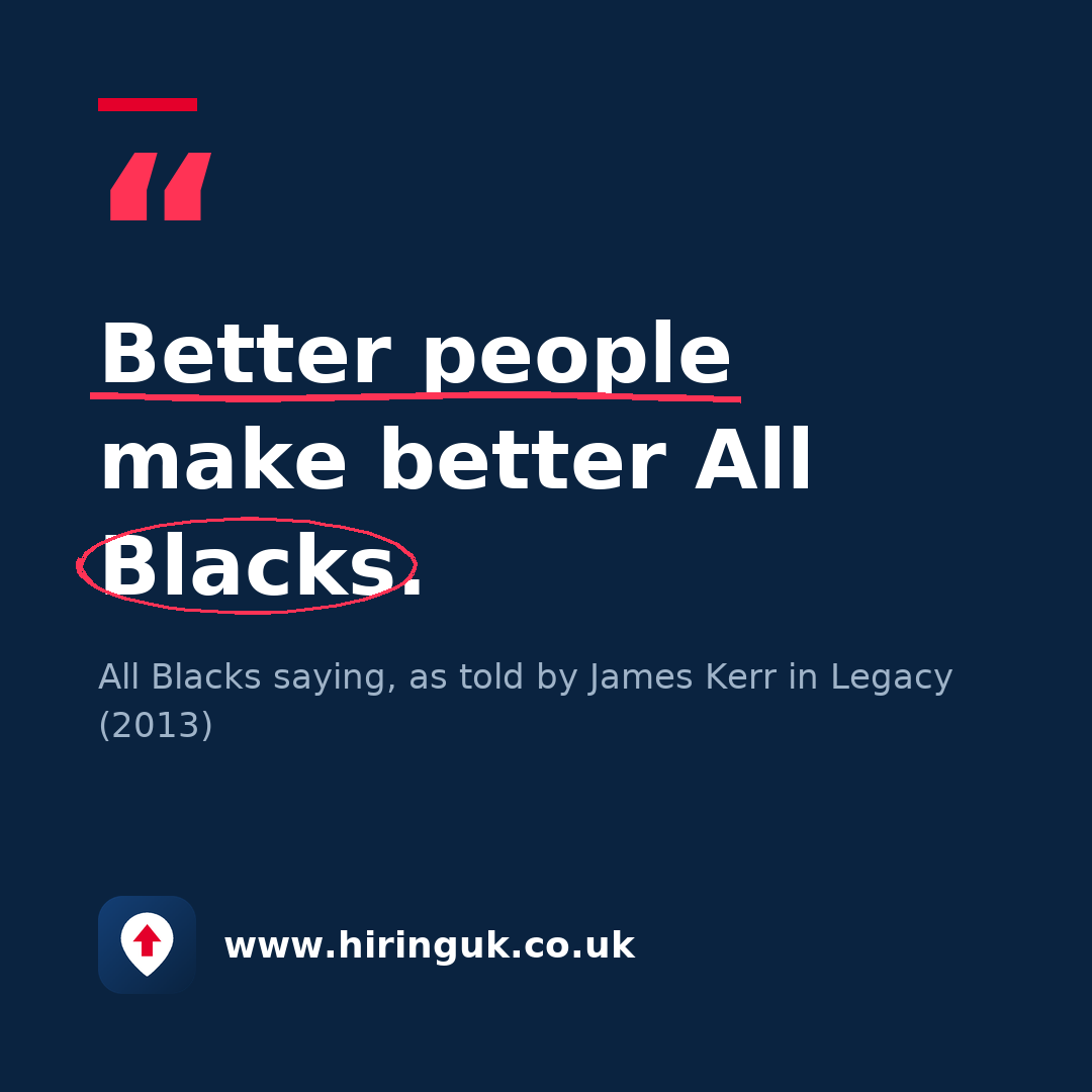 Quote card: Better people make better All Blacks.