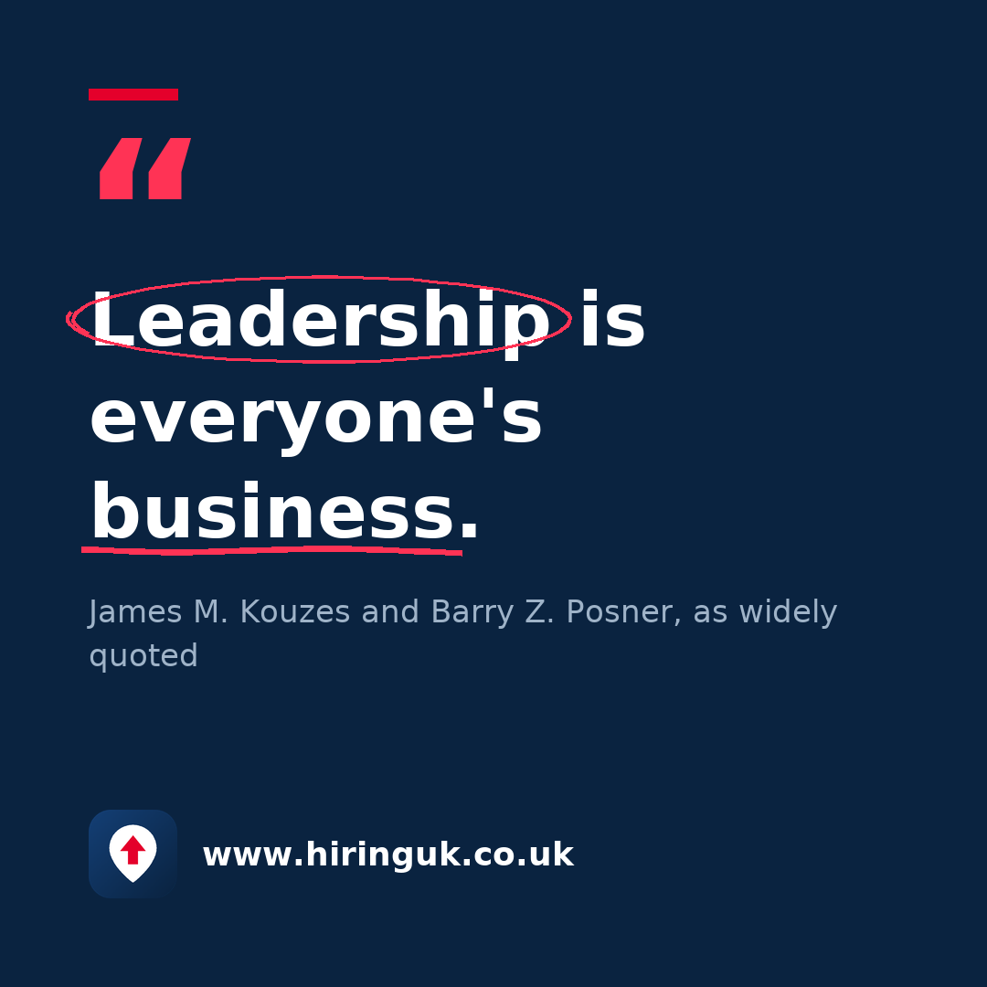 Quote card: Leadership is everyone's business.