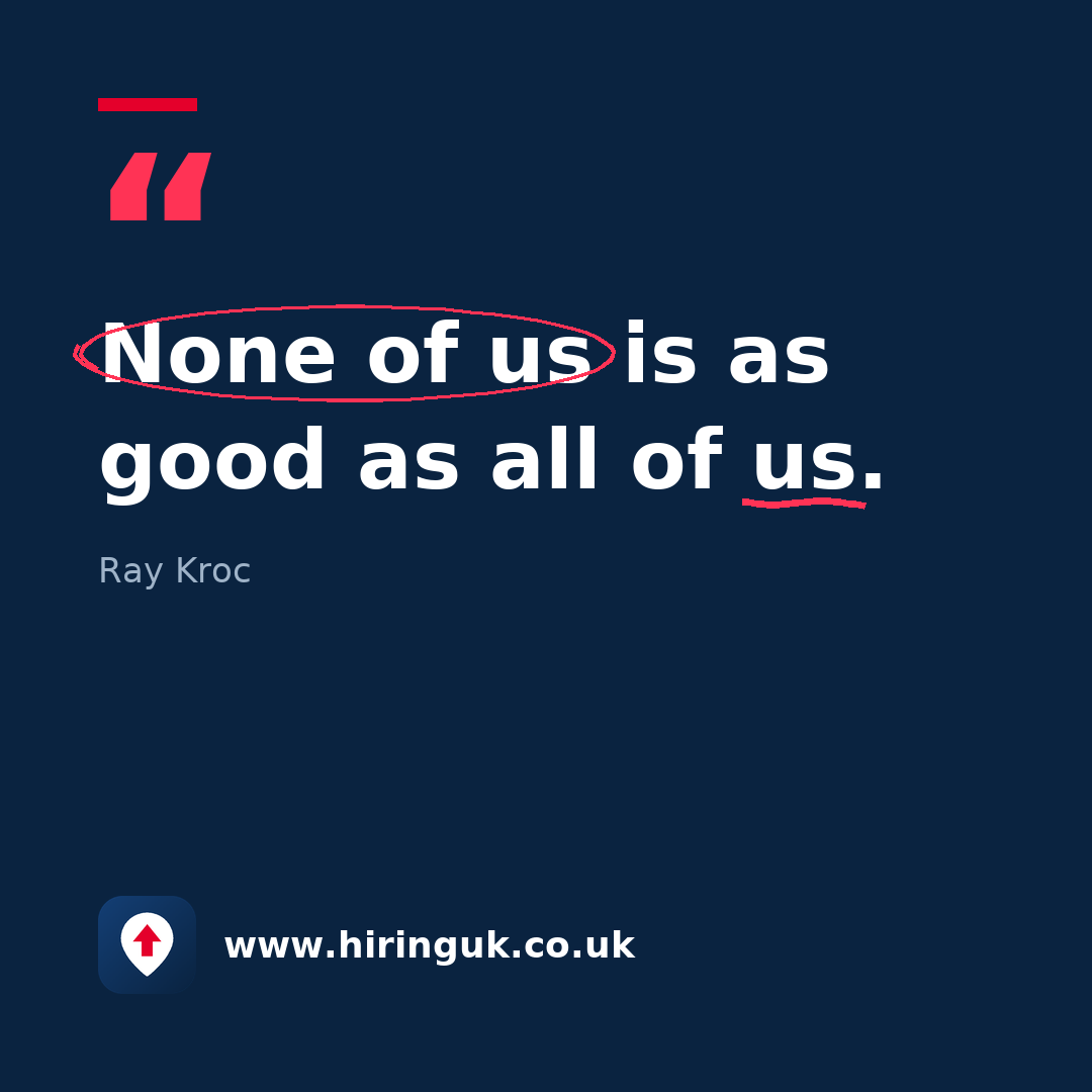 Quote card: None of us is as good as all of us.