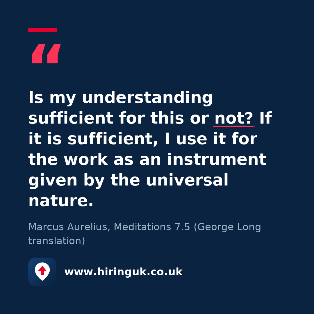 Quote card: Is my understanding sufficient for this or not? If it is sufficient, I use it for the work as an instrument given by the universal nature.